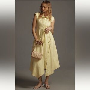 BNWT - Anthropologie (Pilcro) asymmetrical button from wrap shirt dress - Size S